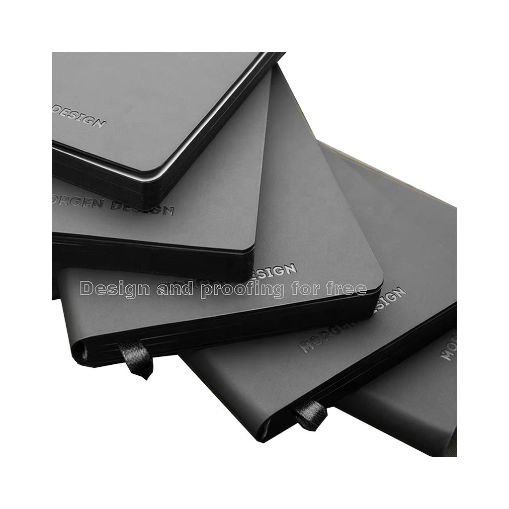 Hot Sell Cheap A5 Size Paper Cover Black Spiral Lined Notebook Five Styles for Daily Writing and Gifts