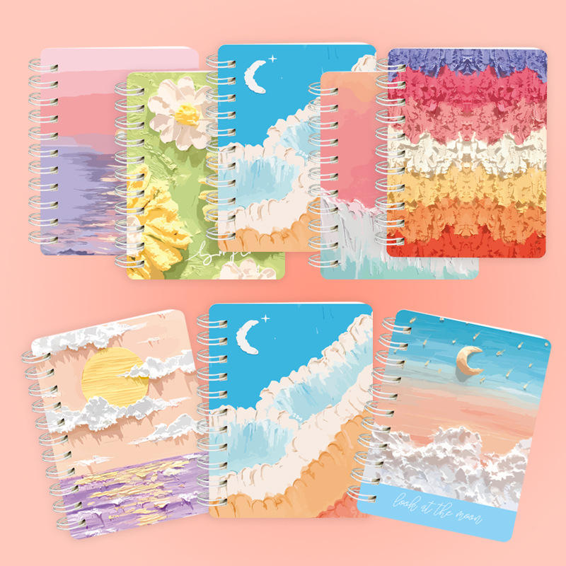 ULi Personalized Cheap Portable A6 Diary Mini Composition Spiral Cute Notebook Custom Pocket Binder Journal Mini