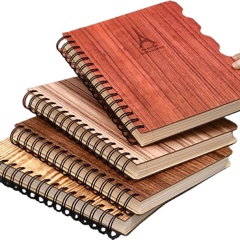 Custom Logo Hardcover Spiral Self Diary Notebook Paper Cover Journal Binding Notebook Journals Large Notebook Custom Promotion