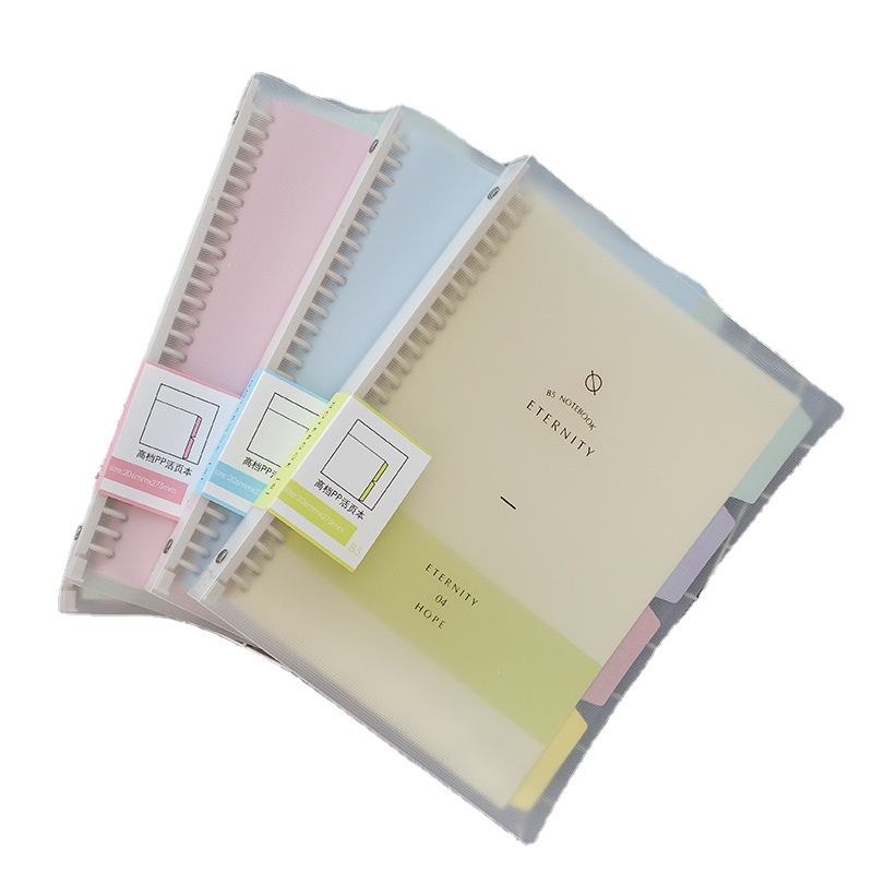Custom Notebooks With Logo 5-Subject Spiral-Bound Cute Notebook for Girls With Folder Separators Dividers