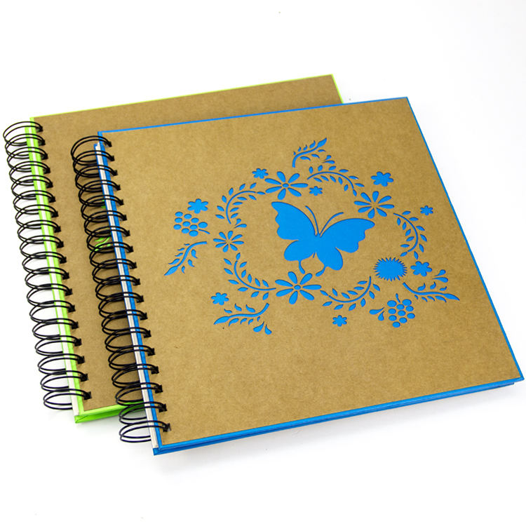 Cheap Custom Size Brown Kraft Paper Cover A4 A5spiral Plain School Notebook Blank Sketch Book