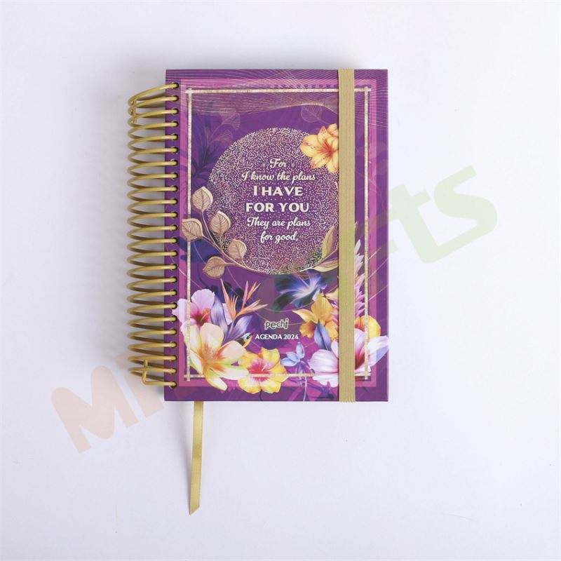 Fabric Cover Gold Foil Stamping Custom Printed Logo Oversized Spiral Super Large Size Diary Notebook Journal