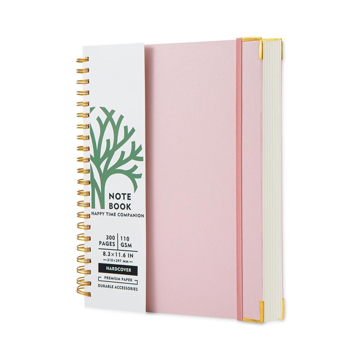 2022 Customized Pink Spiral Notebooks A4 A5 Journal Monthly Planner Hardcover Gold Foil Stamping for Black Women