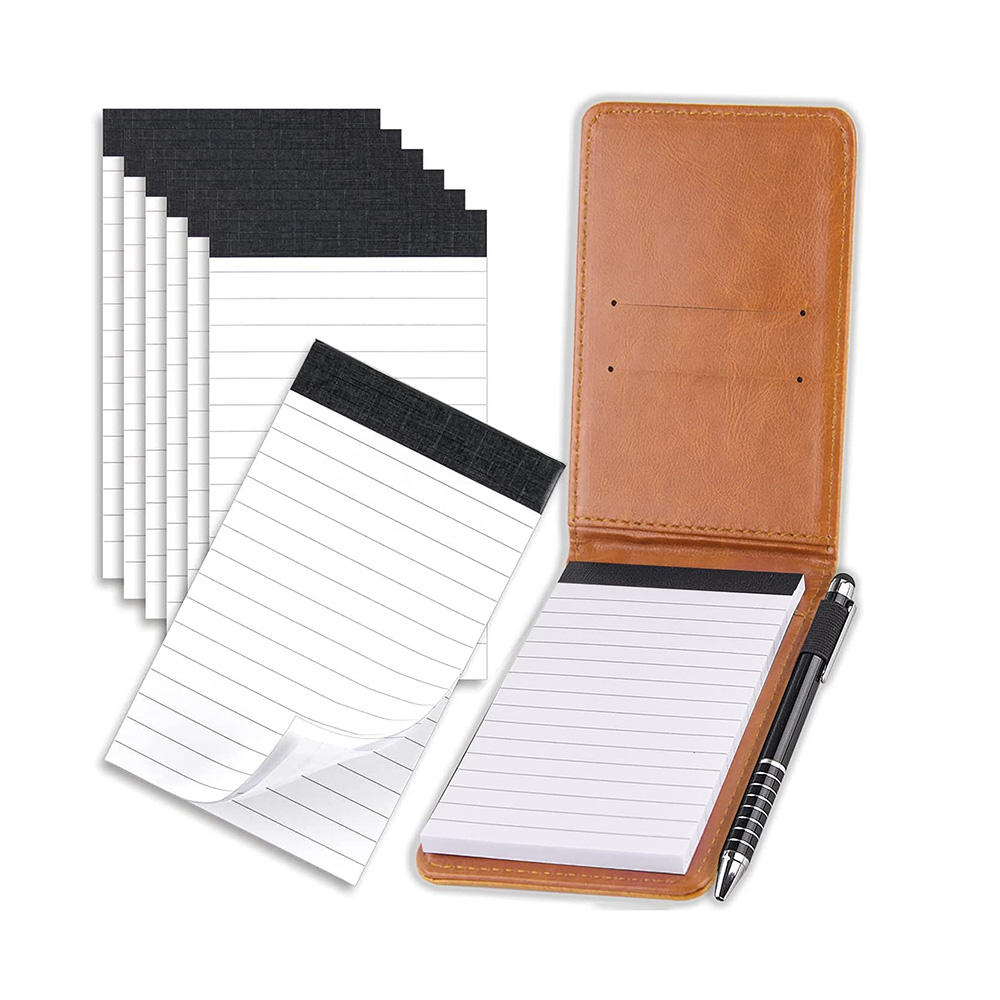 Small A6/A7 Journal With Pen Holder Portable Pocket Book PU Leather Notebooks for Students