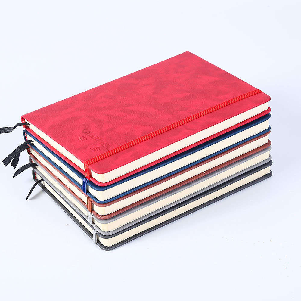 Black Custom Ruled Lined Journal Notebook A5 Hardcover PU Leather Journals Notebooks for Students