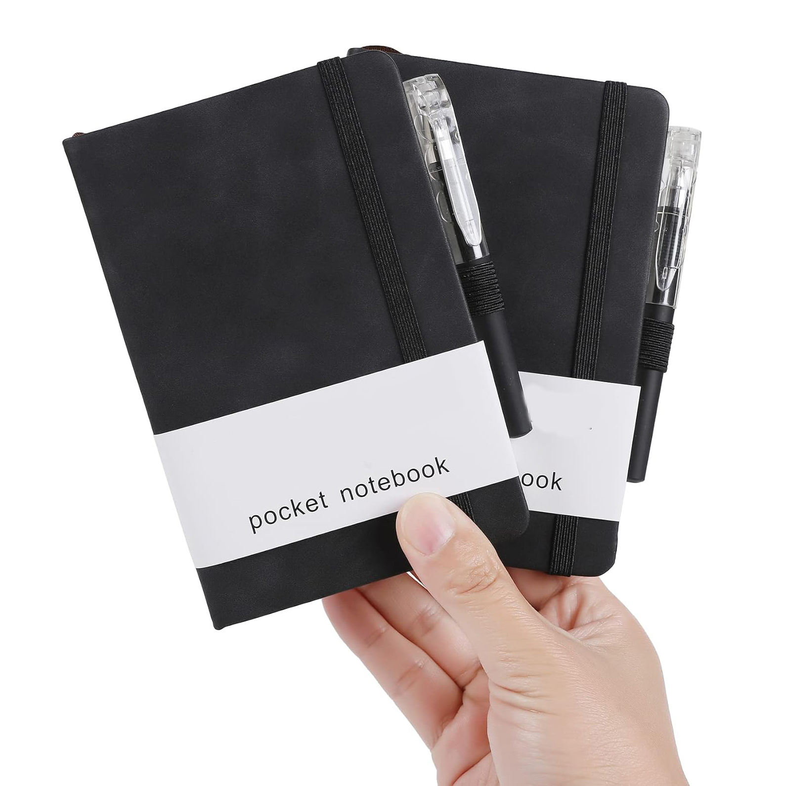 Hot Sale Pocket Notebook Journals Mini Small Leather Lined Journal Notebooks for Note Taking Small Notepad With Pen Holder