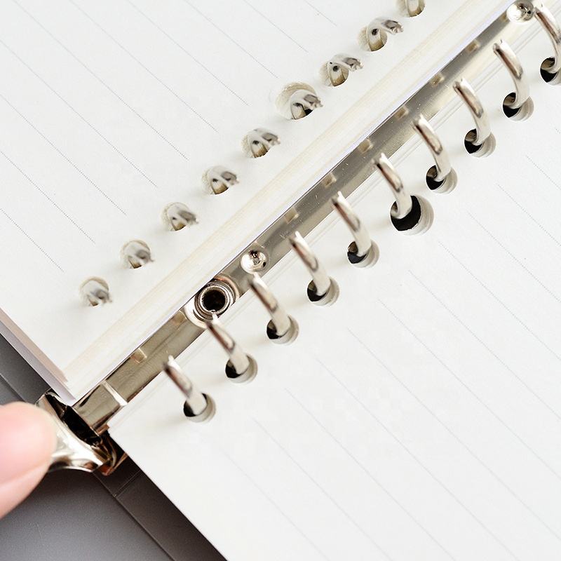 Loose-leaf Notebook Customized logo A4 A5 Printed Hard Cover Cheap Lined Pages Coil Bound Spiral Notebooks