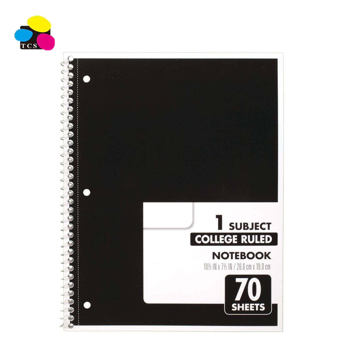 Spiral A4 Notebook 5 Subject Notebook College Ruled Notebook 3-Hole Punched With Dividers Storage Pockets