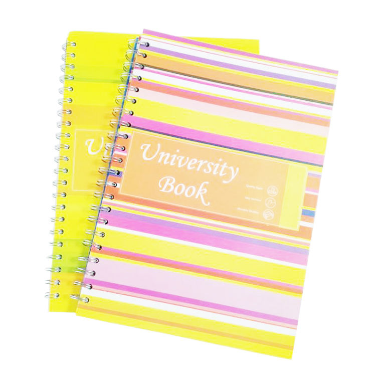 A5 Personal Notebook 5 Subject with Page Dividers and Index Tabs Wire Bound Spiral NoteBook Teens School Multi Subject Notebook