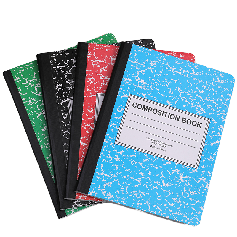 Wholesale Black Composition Book Notebooks Journals Printed Exercise Book with Magnetic Style for Student Promotion