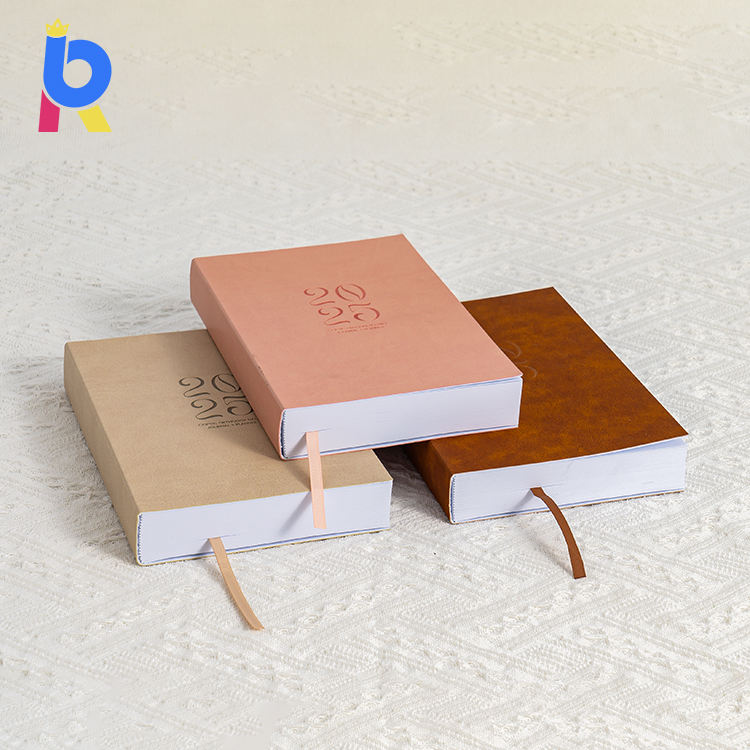 Low MOQ Pink PU Leather Journal Promotional Business Gifts Lined Personalized Printed Custom A5 Hardcover Journal Notebook