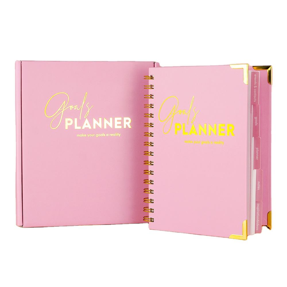 Smooth Writing Experience Planner With Gift Box for Business and Study A4 Spiral Journal Diary for Daily Use and Note-Taking