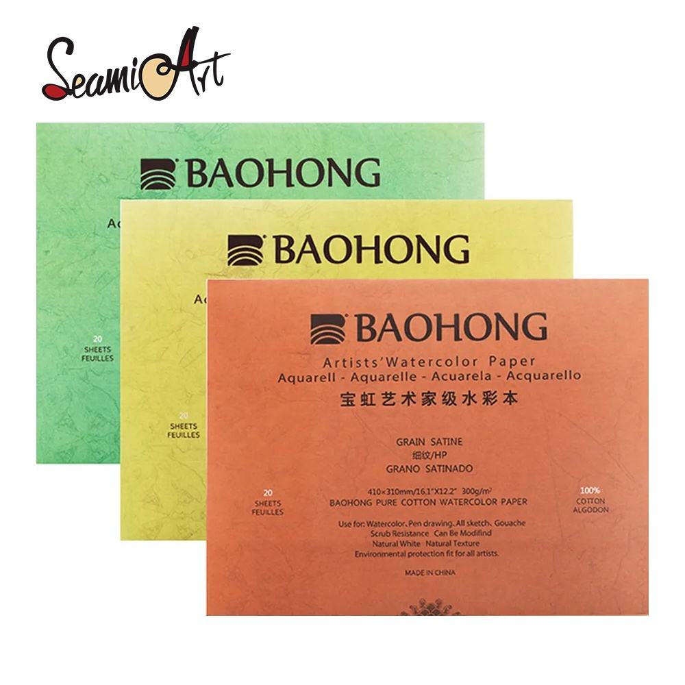 New Arrival 9x14cm Watercolor Journal Handbook Sketch Pad 100% Cotton 300gsm Hot Press Cold Press 24sheets