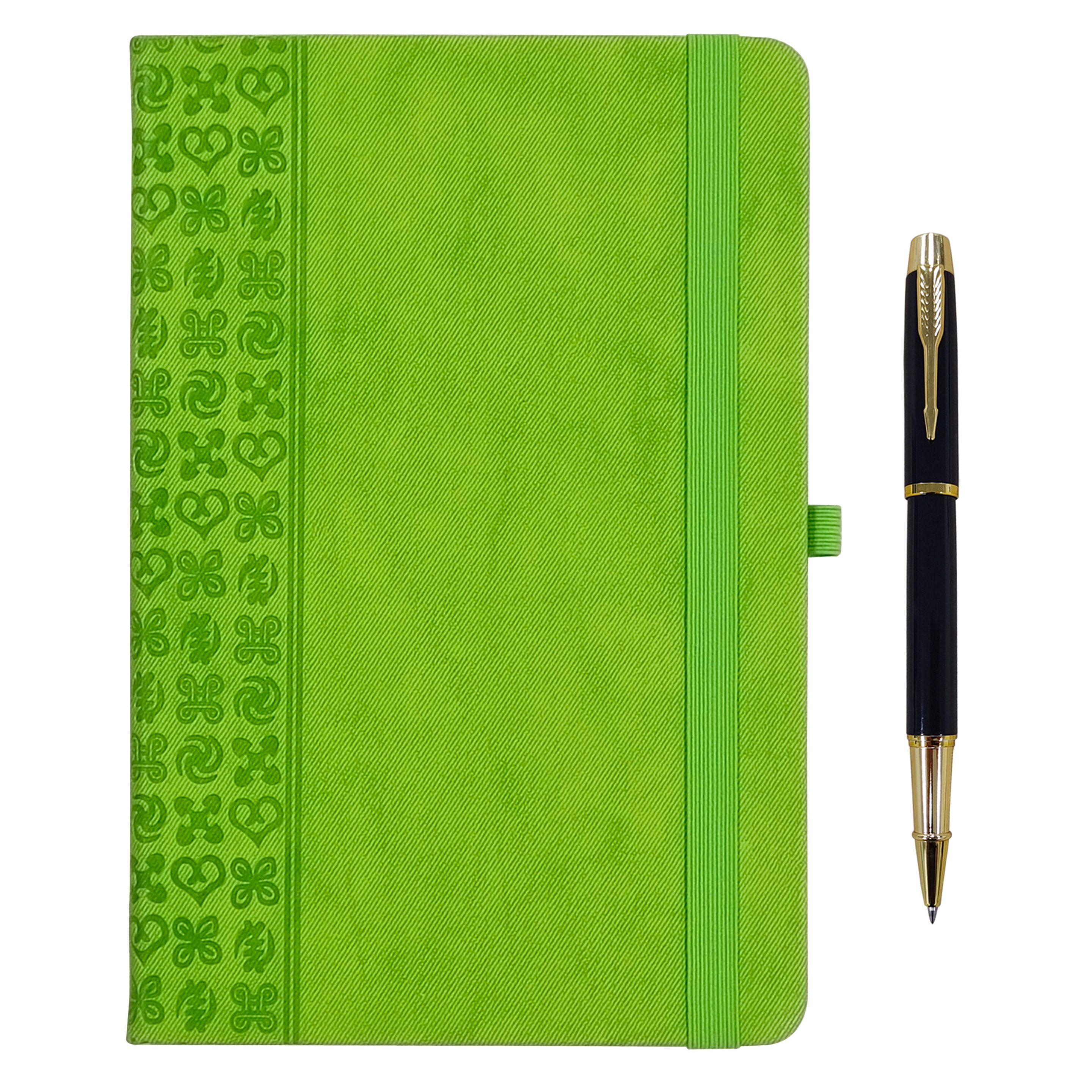 Wholesale Custom A5 Fabric Linen Green Hardcover Plant Journal Herbarium Spiral Notebook for Gift