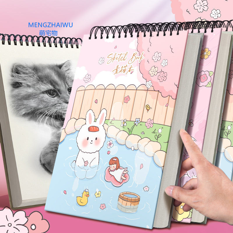 Mini Square Watercolor Journal Drawing Notebook Sketch Pad 100% Cotton 300gsm Hot Press Cold Press 24sheets