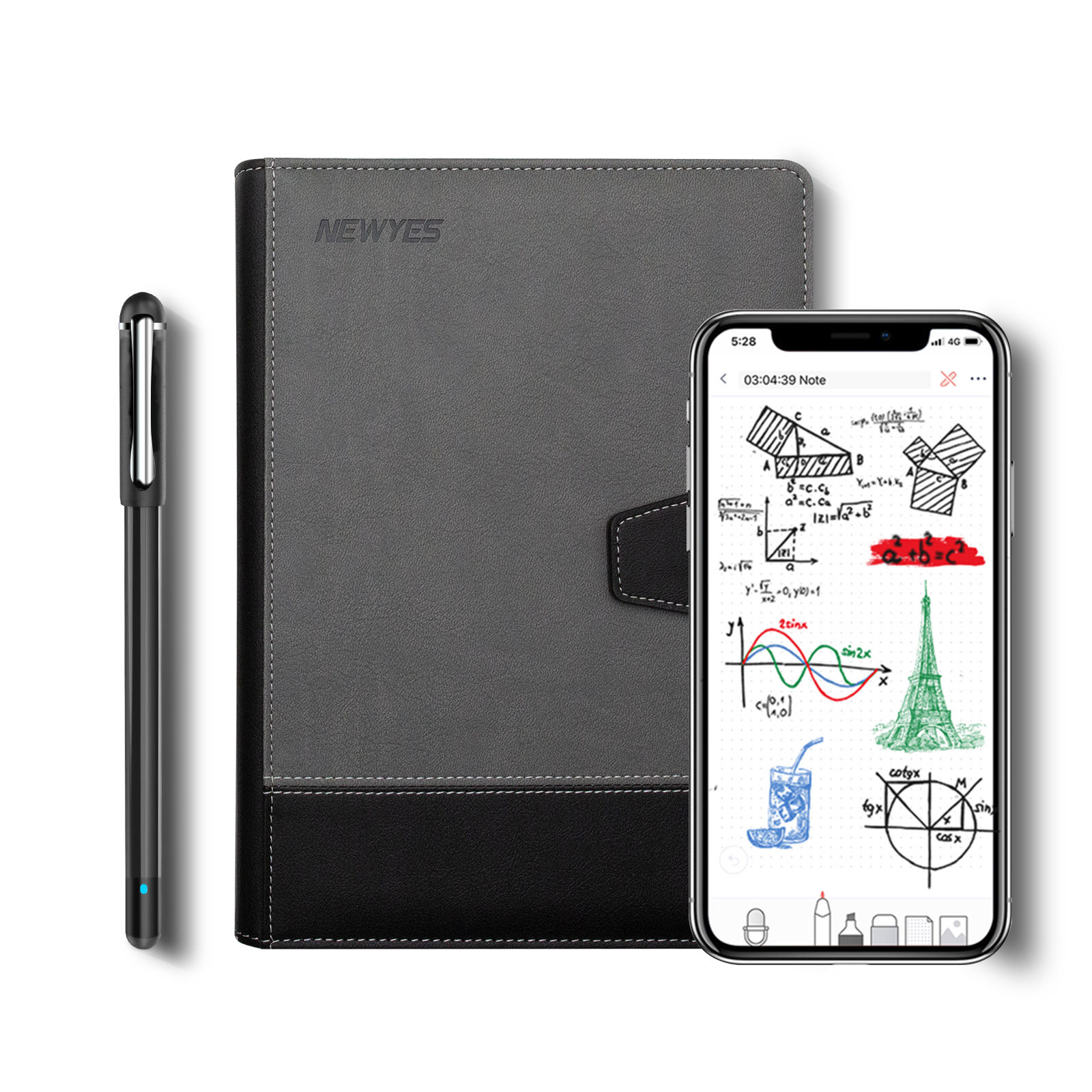 Newyes Digital Note Book Smart Writing Set Handwriting Recognition Smart Pen and Notebook With App