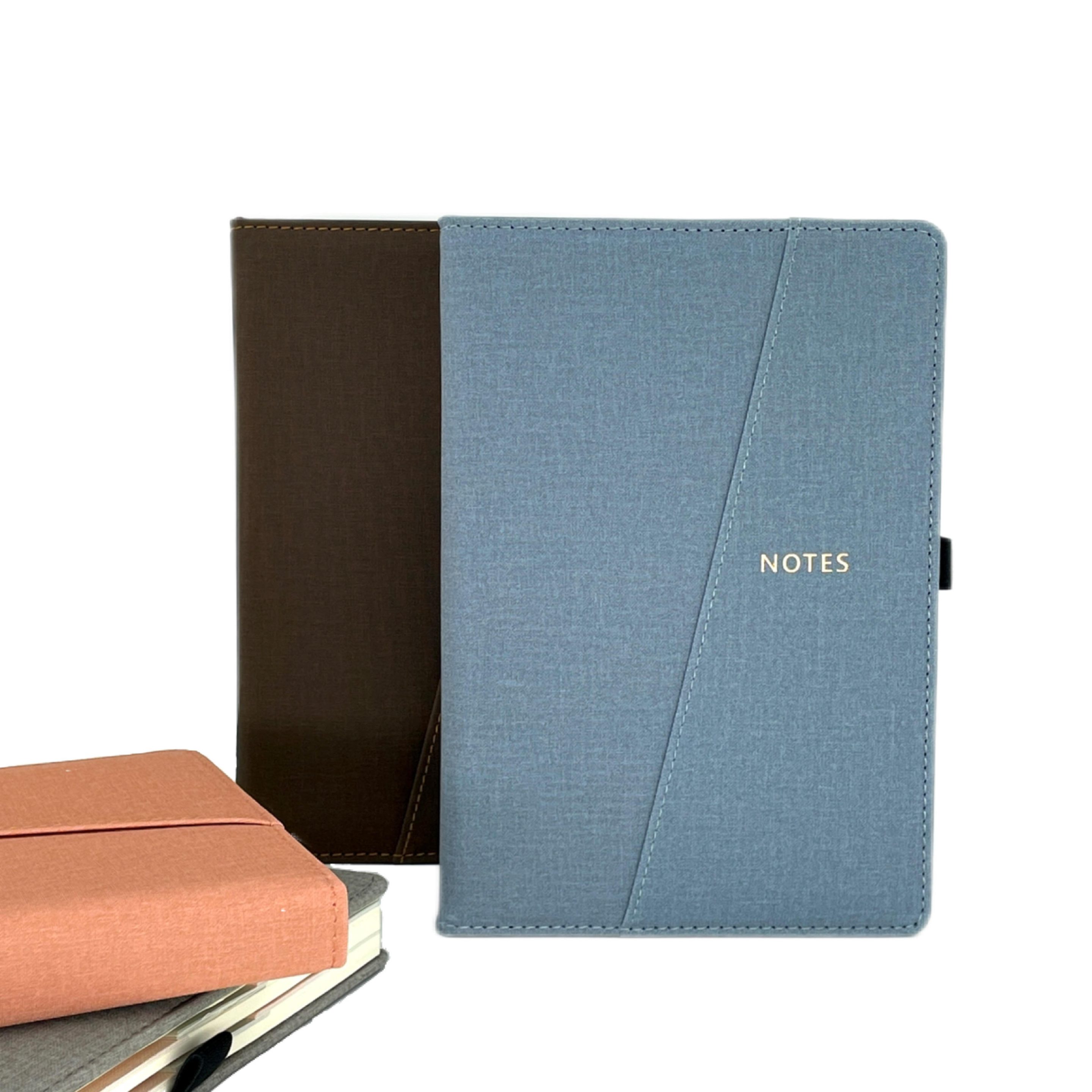 Brand New School Office Supplies Notebook Customize A5 Leather Trends 2022 Ideas Note Book Customised Journal with Pen Gift Box
