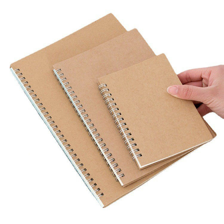 Online Wholesale Hot Selling A5 B5 Kraft Paper Cover Looseleaf Notebook with Dividers