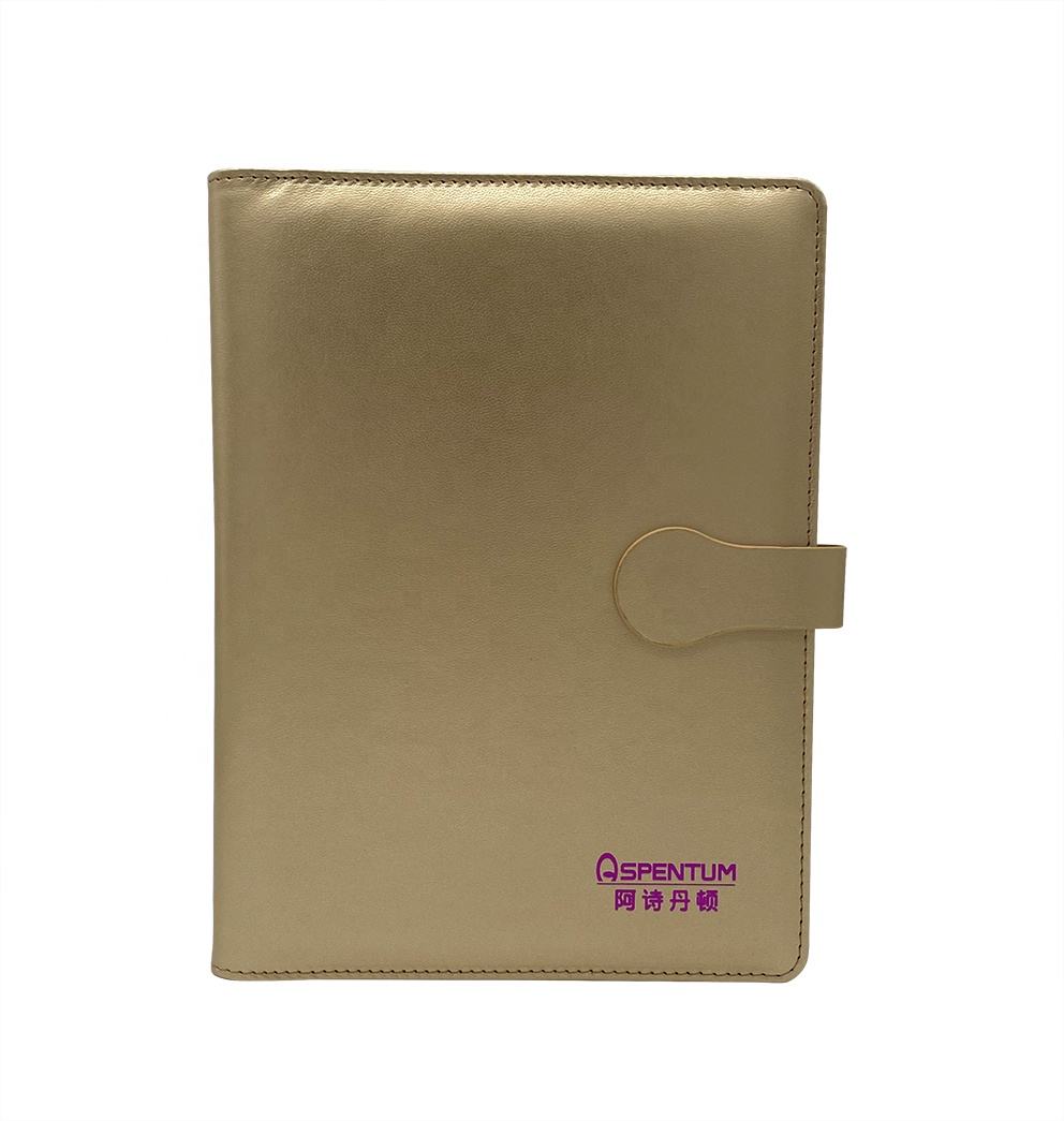 Customizable Spiral Bound Hard Cover Leather A5 Journal Stickers School Custom Planners Binding Notebooks with Lined Paper