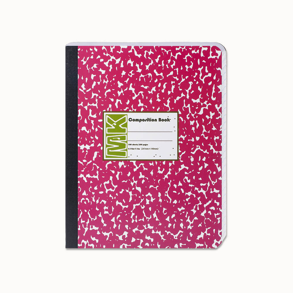 Composition Notebook Wide Ruled 100 Sheets 1 Subject 9.75x 7.5inch Marble Black Notebooks