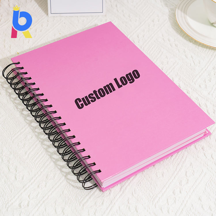 Best Seller Customized Pink Spiral Goals Planner With Gift Box A5 2025 Planner Diary Journal Agenda Notebook