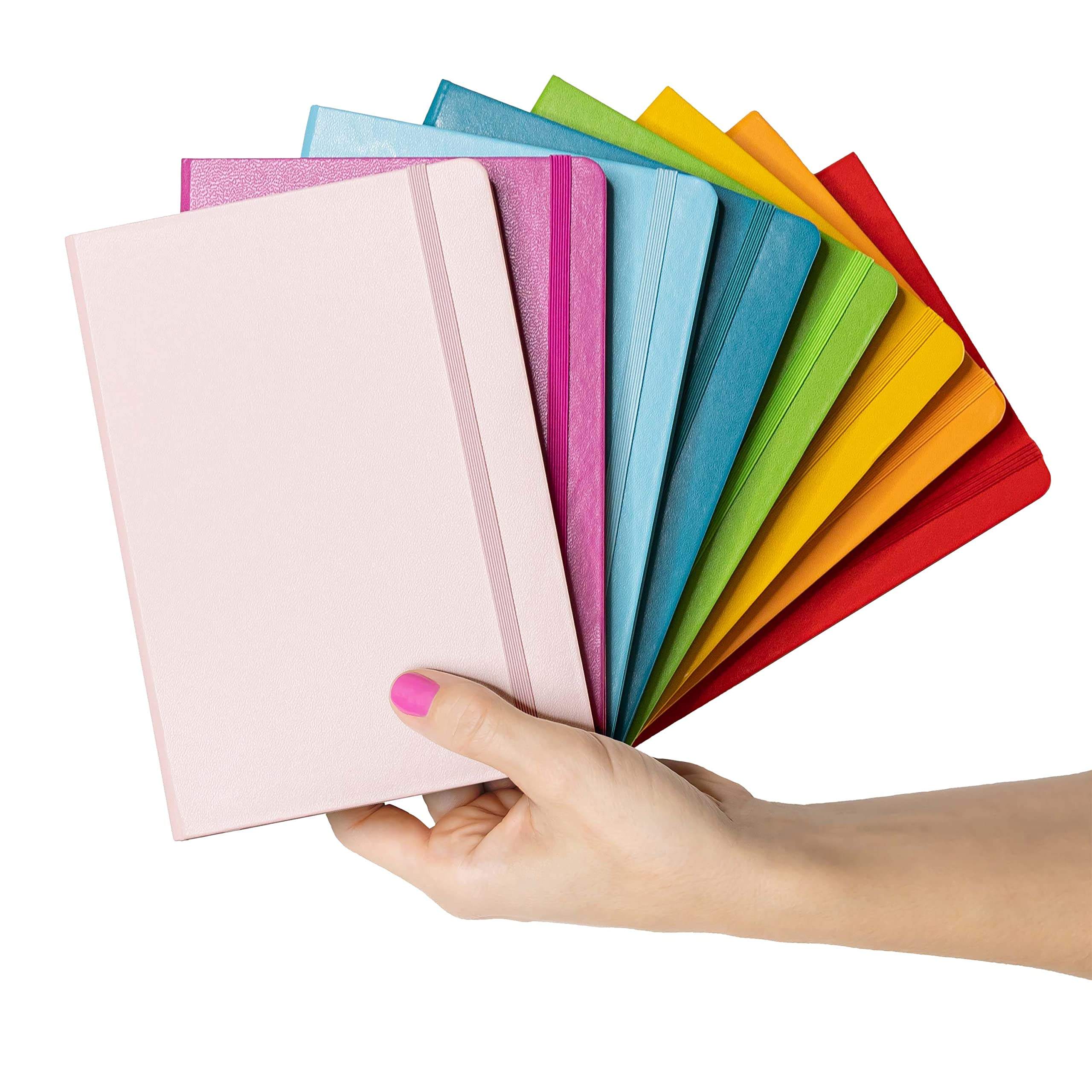 A7 Small Notebook Business or Student Spiral Notepad Notebook with Leather Cover Pocket Book