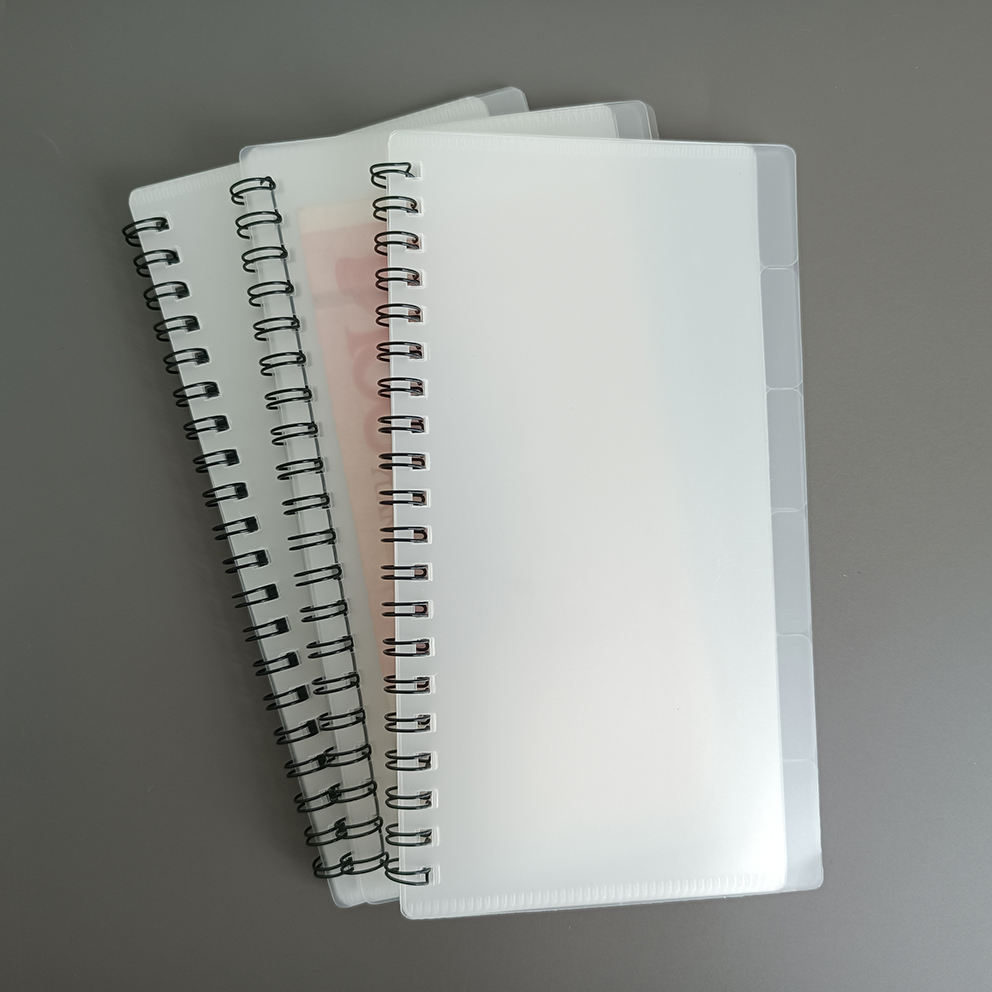 Featured Portable Travel 6 Tabbed Envelopes Dividers Frosted Budget Planner Custom Cash Savings Pocket Spiral Envelope Book