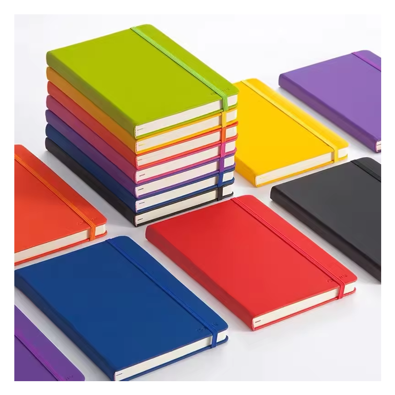 Low MOQ Custom Wholesale Promotional A4 Business Aesthetic Linen Journals Notebook PU Leather Hardcover Notebooks for Students