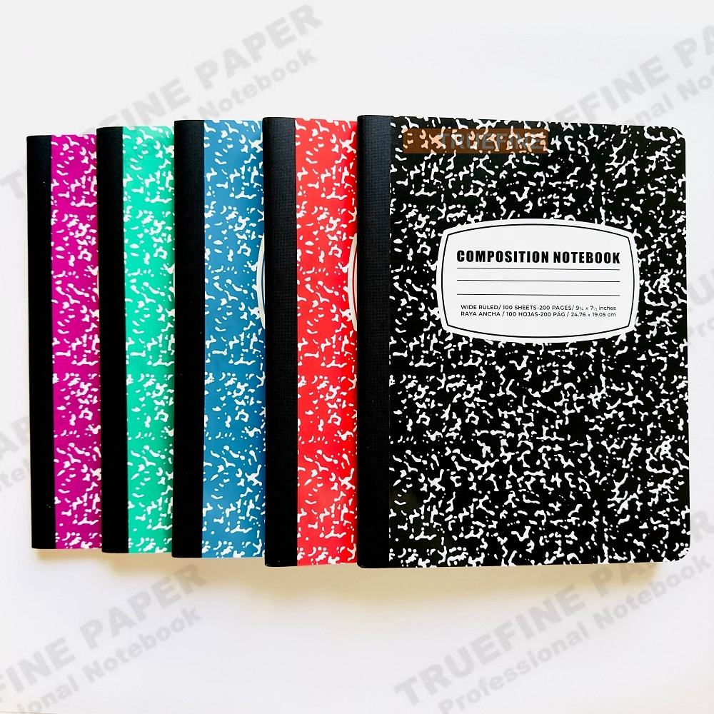 Custom Logo Printed Narrow Ruled Writing Pad Recycled Drawing Note A5 A6 Lined White Writing Travel Journal for Office Students