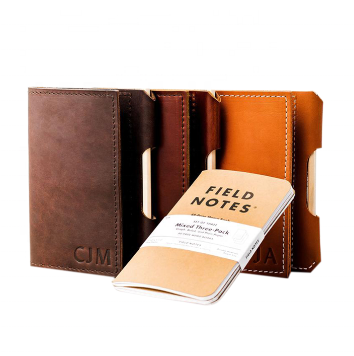 A5 Custom Personalized Pu Leather Field Notes Cover Wallet Travel Journal Paper Notebook