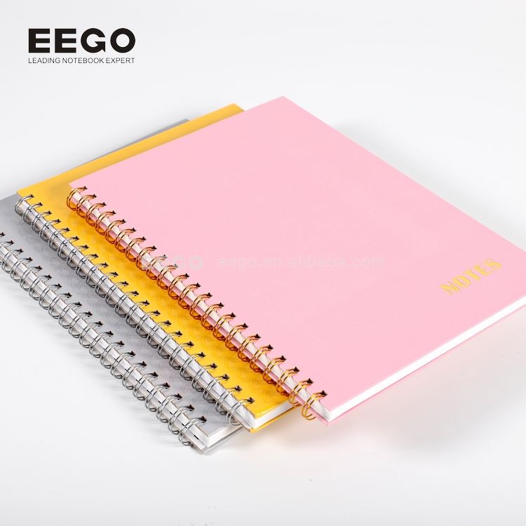A4 Hardcover Spiral Notebook 8.5''*11'' Notebooks College Ruled 110 GSM Thick Lined Paper pink Journals for Writing