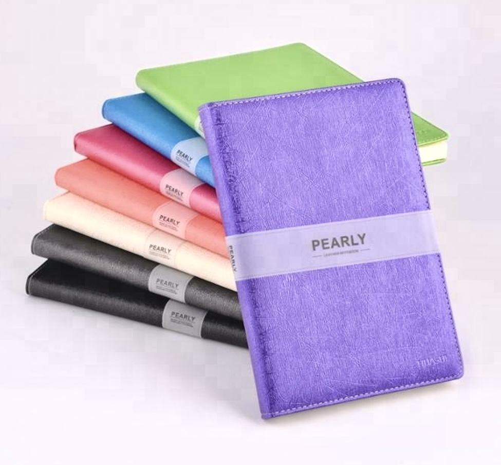 2025 Factory Cute Stationary A4a5a6 Soft Cover Note Book Customized Lined Dotted Notebook Journals PU Leather Opp Bag Promotion