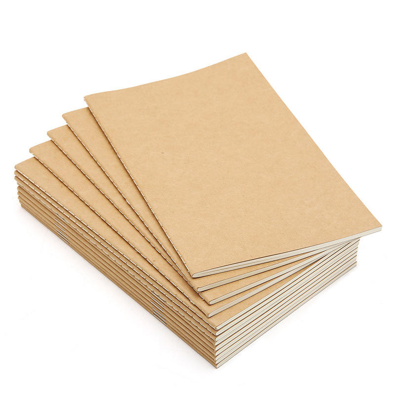 Wholesale Custom Recycled Handmade Cotton Khaki Color Textured Paper Hard Cover Office Notebook