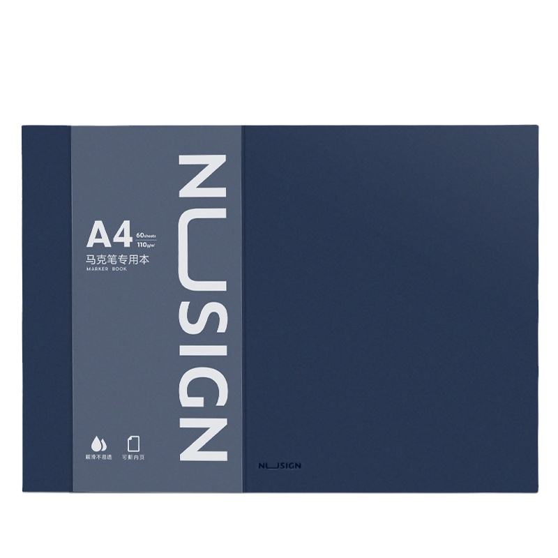 Deli NS734 Marker Book A4 60 Sheets Art Students' Drawing Book Thickened Mark Paper Hand Paint Sketchbook 32pcs Per Carton Set