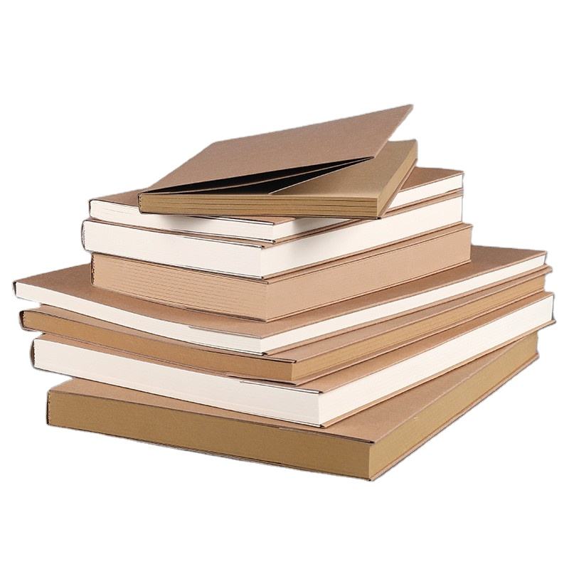 SAITAO 60 Sheets 160gsm Thicken Paper Hardcover Sketchbook OEM ODM Portable A3 A4 A5 Brown Wire Bound Kraft Sketchbooks