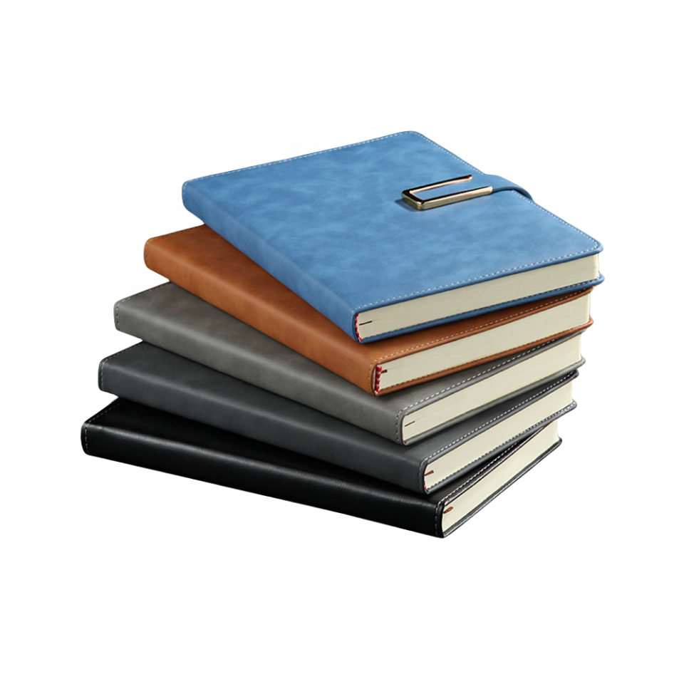 Custom Promotion Personal logo A4/a5/a6 Hardcover White Pu Leather Notebook