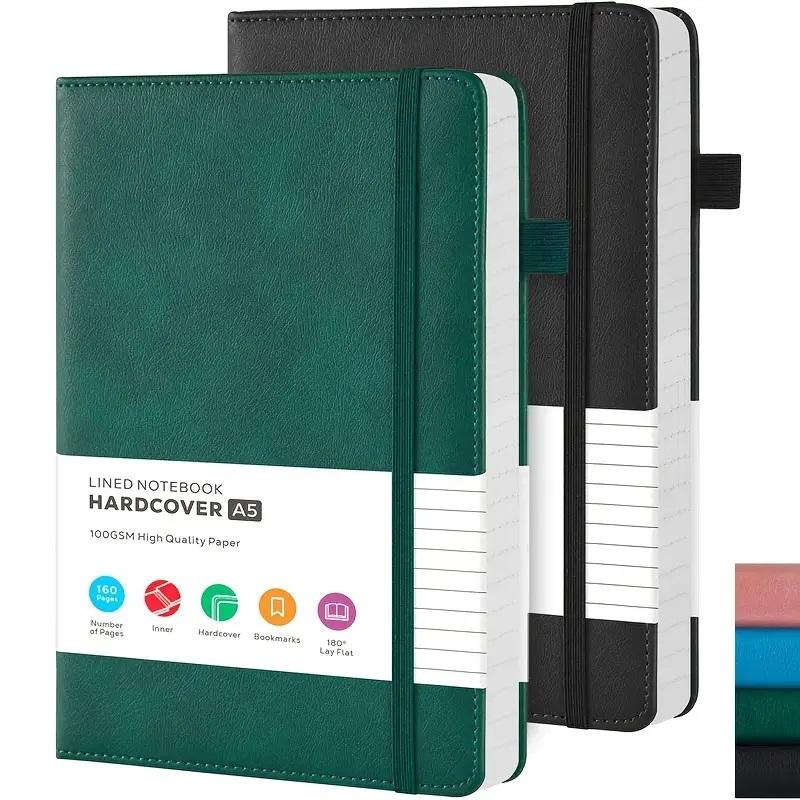 Wholesale Customized A5 Leather Accounting Book with the Best Quality Notebook with Copper Corners Included