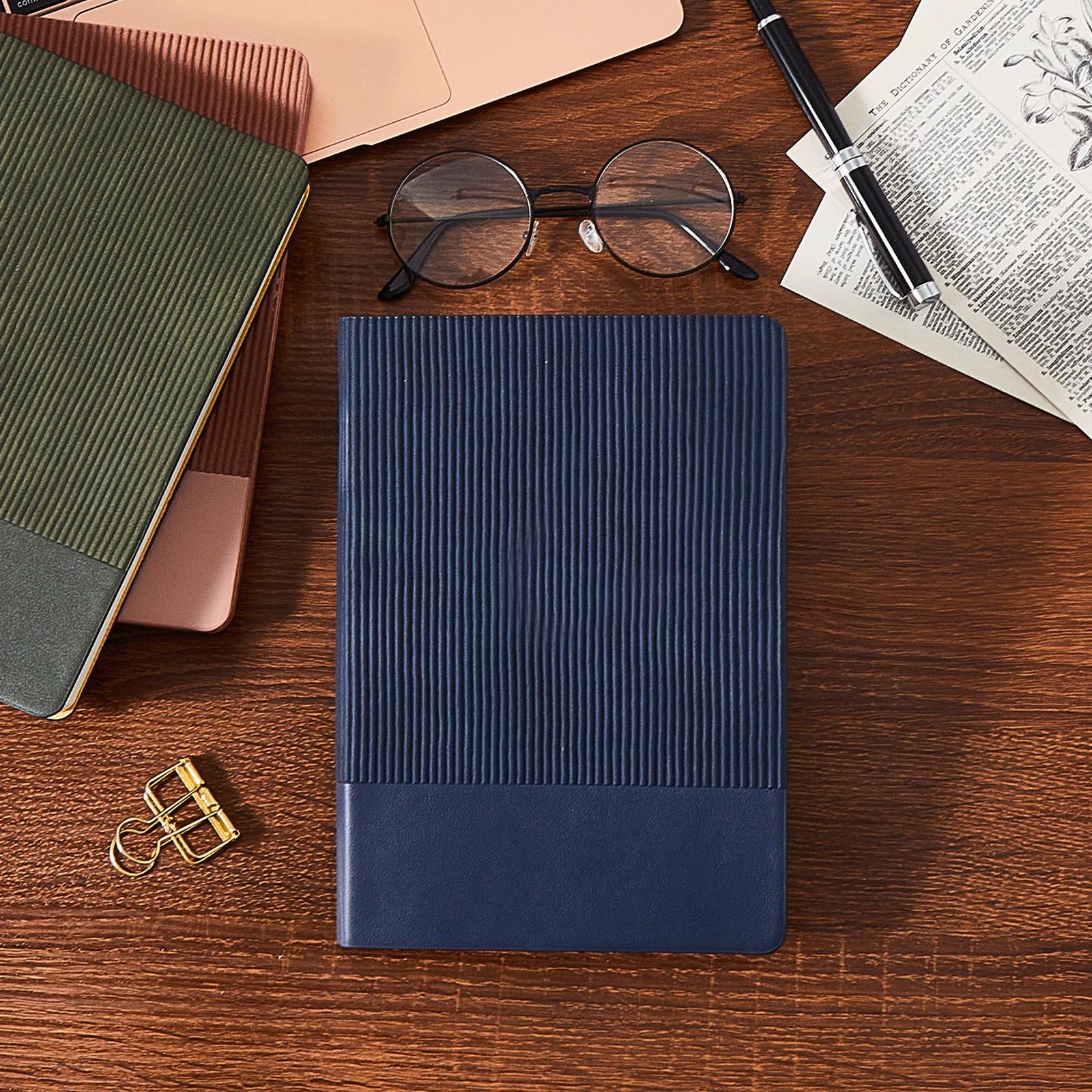 Soft Cover A4 Large Notebook, Simple College Ruled Journal Business Thickened A4 Memo Book
