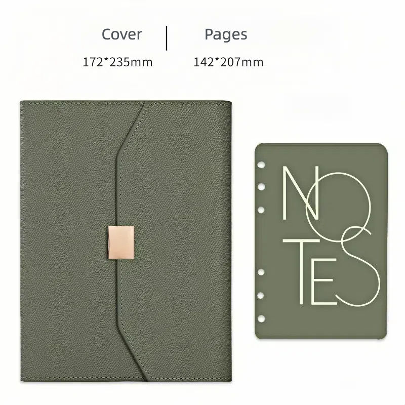 A5 Pu Leather Budget Binder Planner 6 Ring Binder Money Organizer with Zipper Cash Envelopes Stickers Budget Sheets