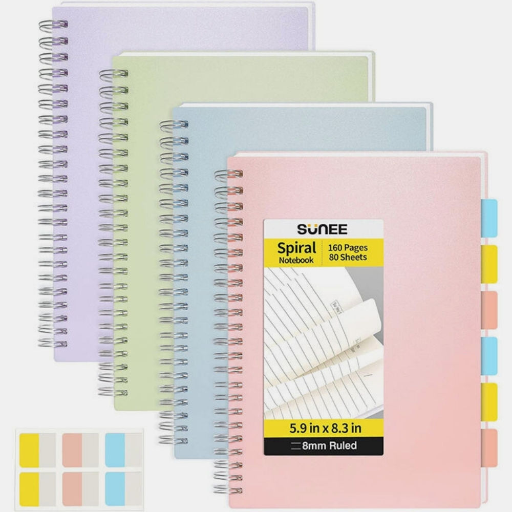 High Quality Frosted Spiral Transparent Hard Plastic Notebook Clear PP Cover