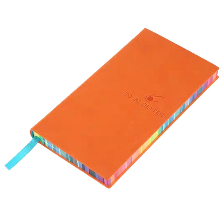 A5 Innovative Leather Cover Color Edge Budget Planners for Women Diary 2021 Watercolor Sketchbook Promotional Notebook