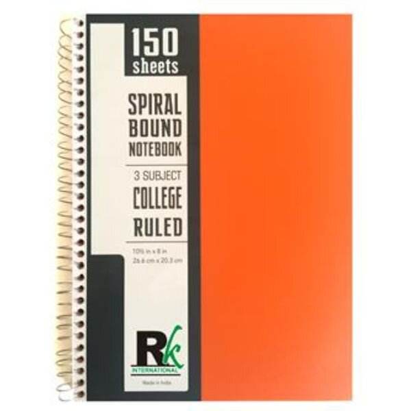 Custom Spiral Notebooks 3 Subject College Ruled Paper 150 Sheets 11 X 8.5 Inches Black White Red