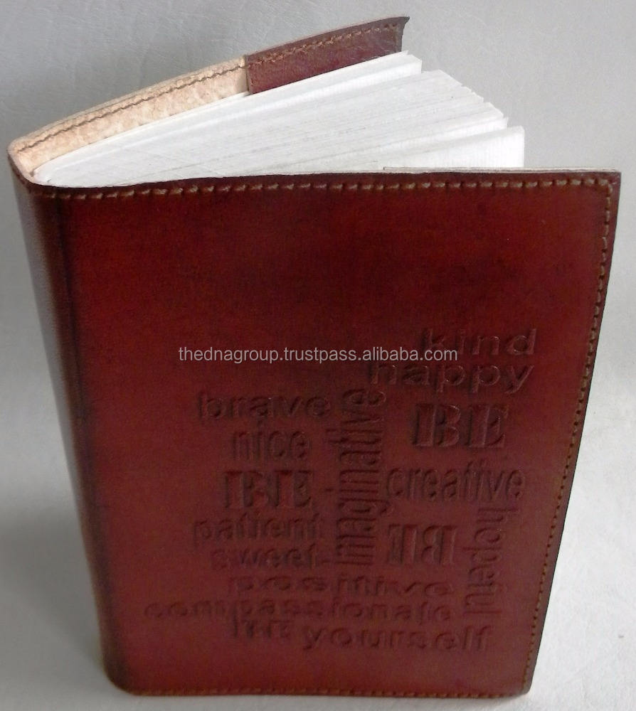 Positive Thoughts A5 Hardcover Notebook Journal Genuine Leather Diary Sketchbook Everyday College Use Gift Pencil Painting Paper